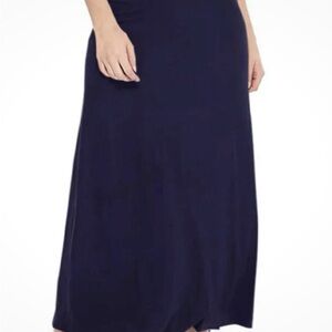 MOA Women's Navy Maxi Skirt Medium